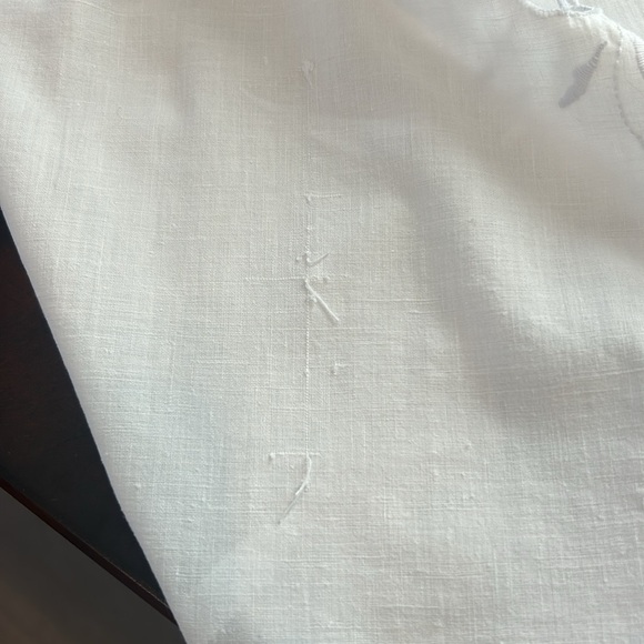 Vintage European Linen Embroidery Cutwork Table Cloth 93” x 126” - Picture 12 of 16